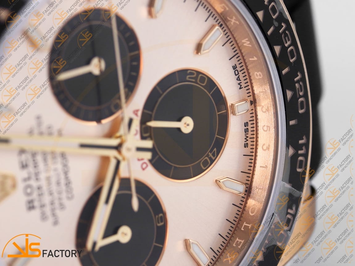 VS Factory Rolex Daytona 126515 Rose Gold Dial Rose Gold Oysterflex Strap VS4131 Movement(Weighted) - 图片 8