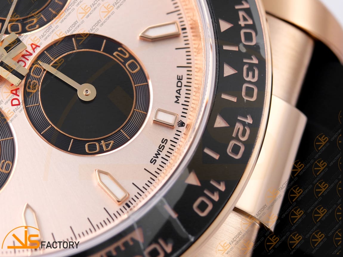 VS Factory Rolex Daytona 126515 Rose Gold Dial Rose Gold Oysterflex Strap VS4131 Movement(Weighted) - 图片 9