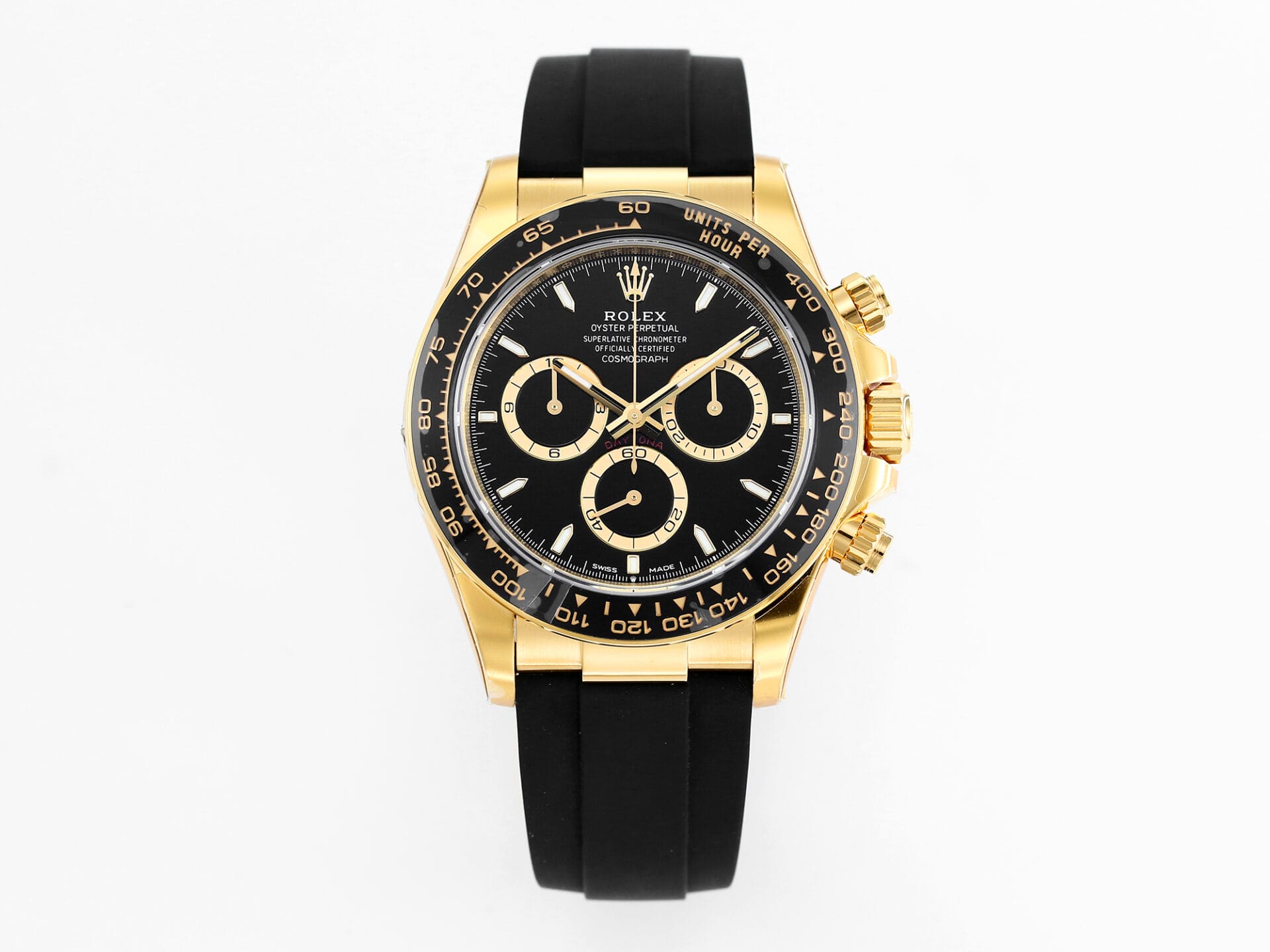 VS Factory Rolex Daytona 126518 Black Dial YG Oysterflex Strap VS4131 Movement (Weighted)