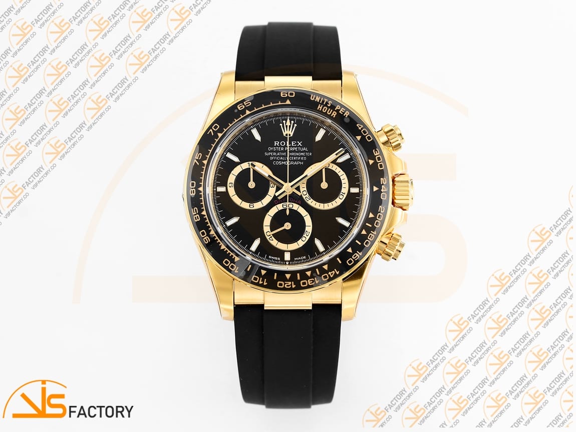 VS Factory Rolex Daytona 126518 Black Dial YG Oysterflex Strap VS4131 Movement (Weighted) - 图片 3