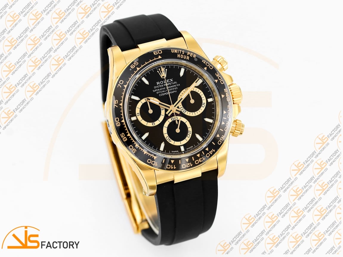VS Factory Rolex Daytona 126518 Black Dial YG Oysterflex Strap VS4131 Movement (Weighted) - 图片 5