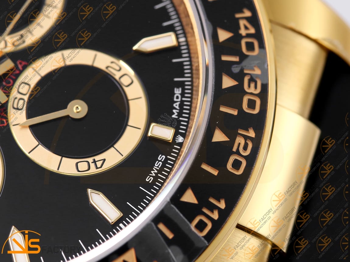 VS Factory Rolex Daytona 126518 Black Dial YG Oysterflex Strap VS4131 Movement (Weighted) - 图片 9