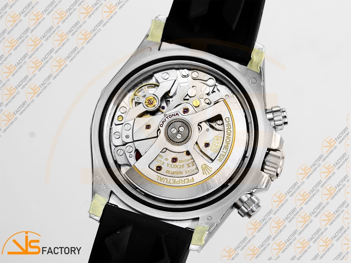 VS Factory Rolex Daytona 126519 Black Silver Diamonds Dial White Gold Oysterflex Strap Weighted VS4131 Movement - 图片 16