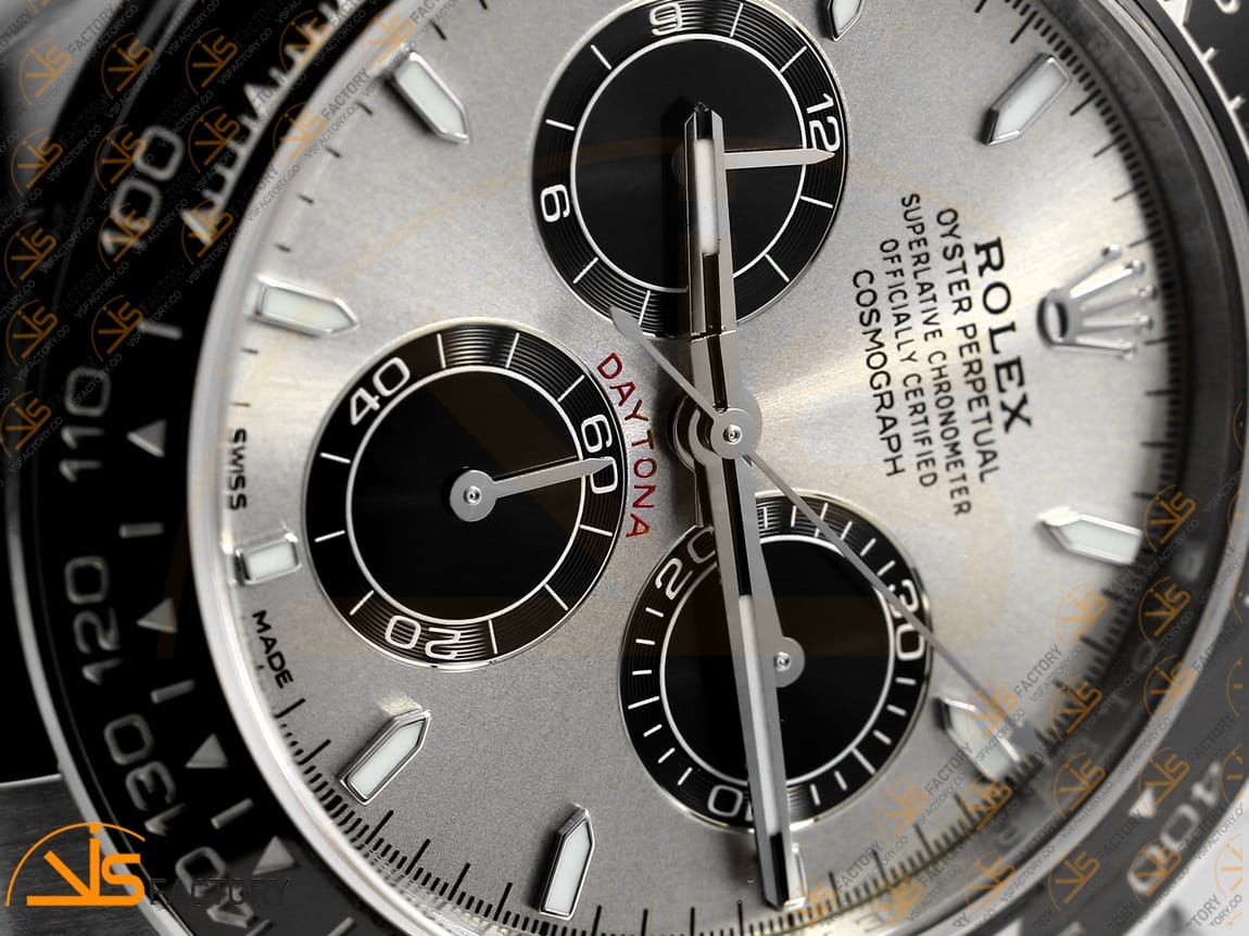 VS Factory Rolex Daytona 126519 Gray Black Dial White Gold Oysterflex Strap Weighted VS4131 Movement - 图片 9