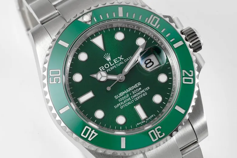 VS Factory Rolex Submariner 40mm Date Hulk Green Ceramic Bezel Stainless Steel Oyster Bracelet Watch - 图片 3