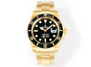 VS Factory Rolex Submariner 41mm Date 116618LN Men’s Automatic Diver Watch in Yellow Gold with Black