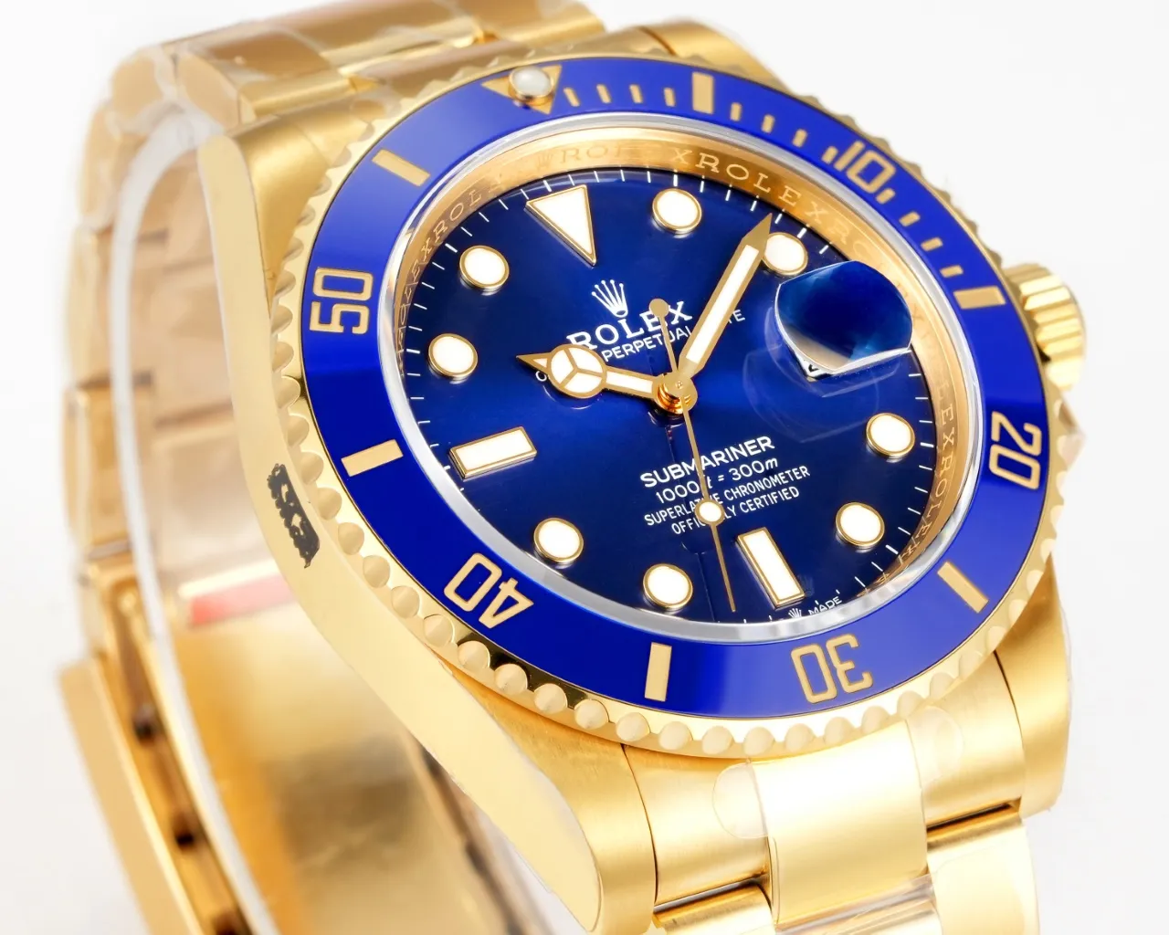 VS Factory Rolex Submariner 41mm Date Blue Dial Gold-Tone Stainless Steel Automatic Diver Watch - 图片 2