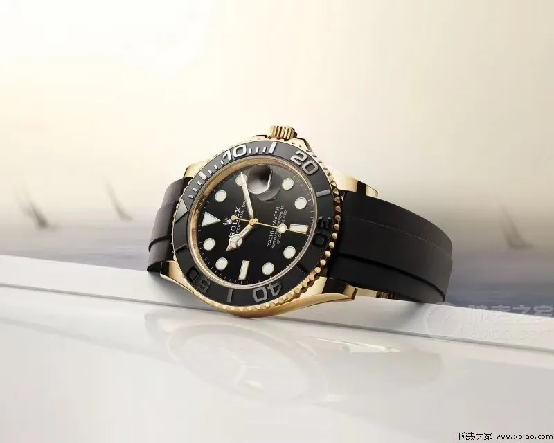 VS Factory Rolex Yacht-Master 42mm Yellow Gold Black Dial Oysterflex Rubber Strap Luxury Men’s Watch - 图片 7