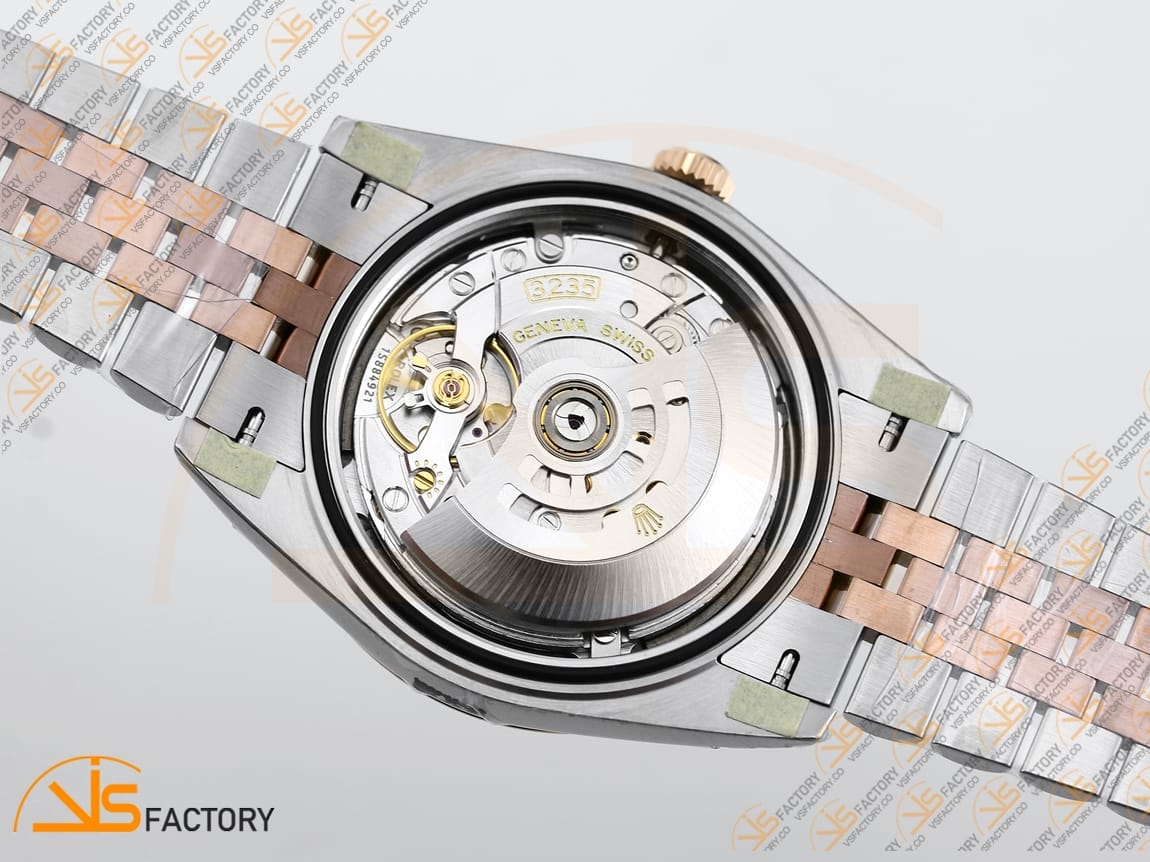 VS Factory (VSF) Rolex DateJust 41 126231 Gray Dial Green Roman Markers SS RG Jubilee VS3235 Movement - 图片 16