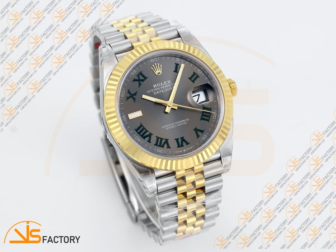 VS Factory (VSF) Rolex DateJust 41 Gray Dial 904L Steel Yellow Gold VS3235 Movement - 图片 4