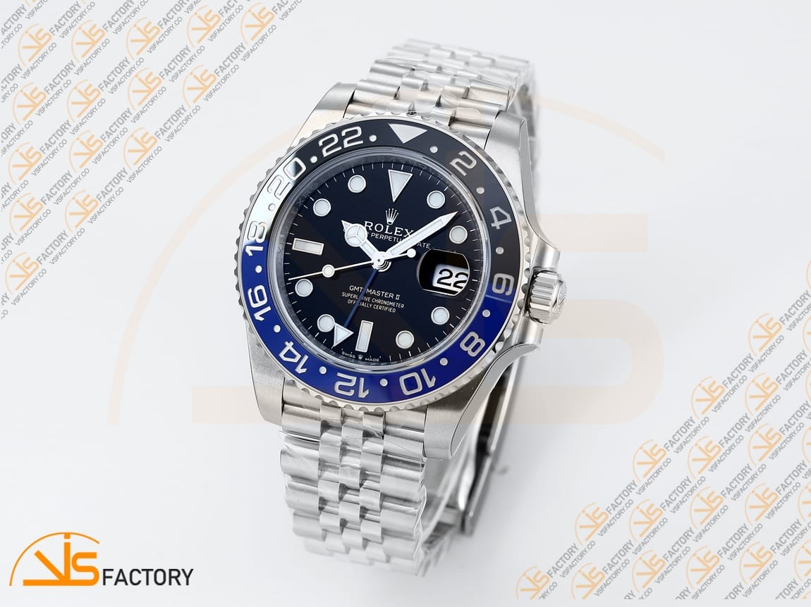 VS Factory (VSF) Rolex GMT-Master II 126710BLNR Black Blue Bezel 904L Steel DD3285 Movement - 图片 5