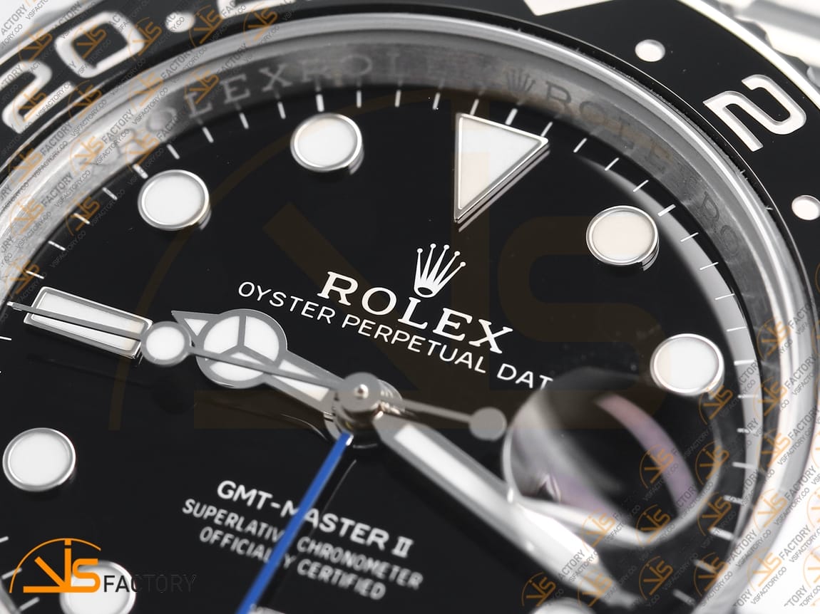 VS Factory (VSF) Rolex GMT-Master II 126710BLNR Black Blue Bezel 904L Steel DD3285 Movement - 图片 6