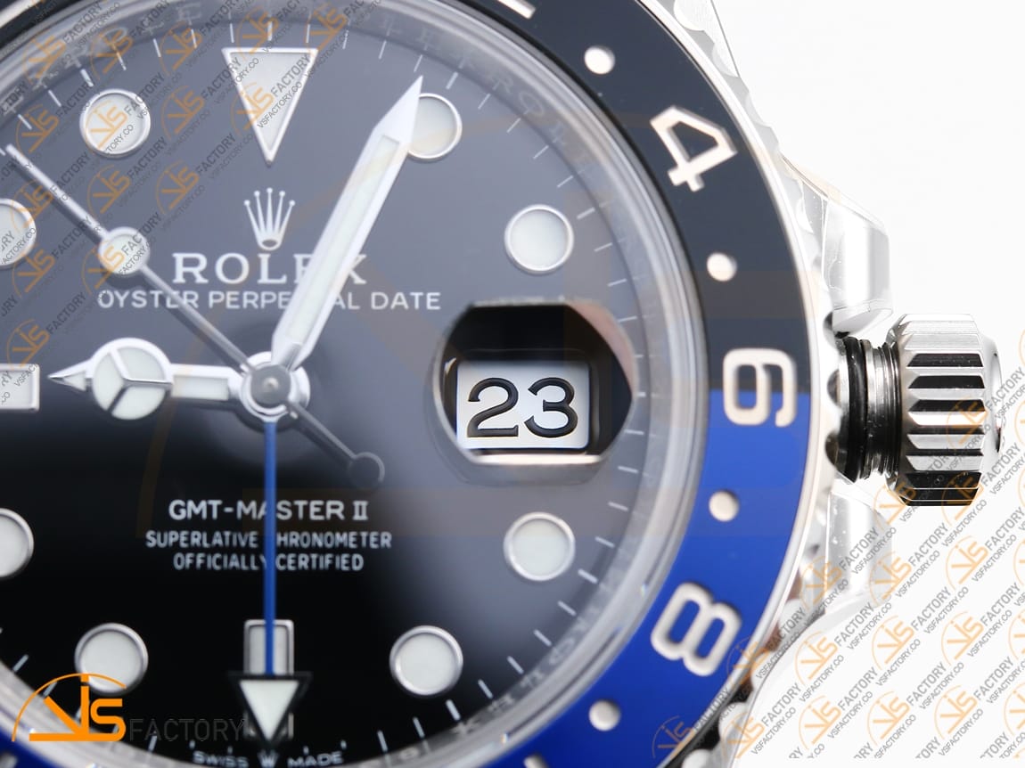 VS Factory (VSF) Rolex GMT-Master II 126710BLNR Black Blue Bezel 904L Steel DD3285 Movement - 图片 7