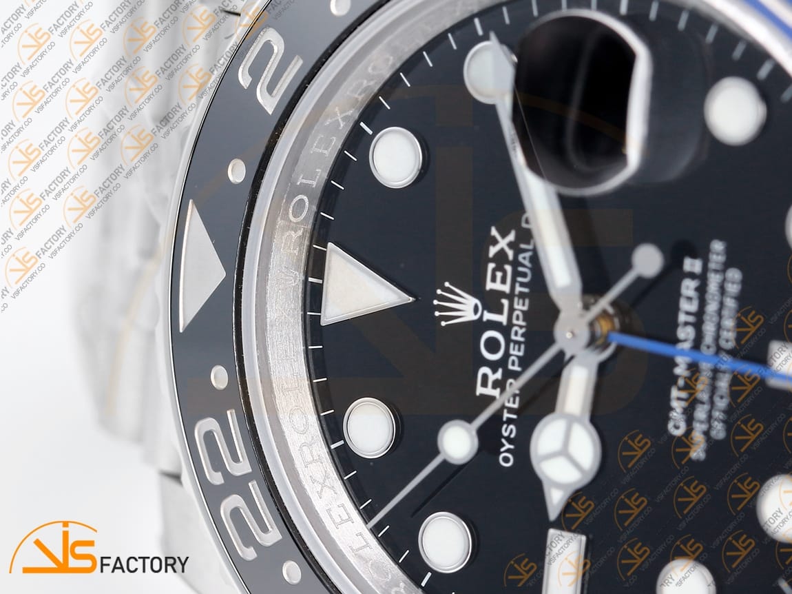VS Factory (VSF) Rolex GMT-Master II 126710BLNR Black Blue Bezel 904L Steel DD3285 Movement - 图片 8