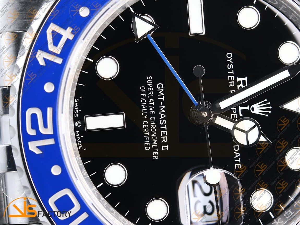 VS Factory (VSF) Rolex GMT-Master II 126710BLNR Black Blue Bezel 904L Steel DD3285 Movement - 图片 9