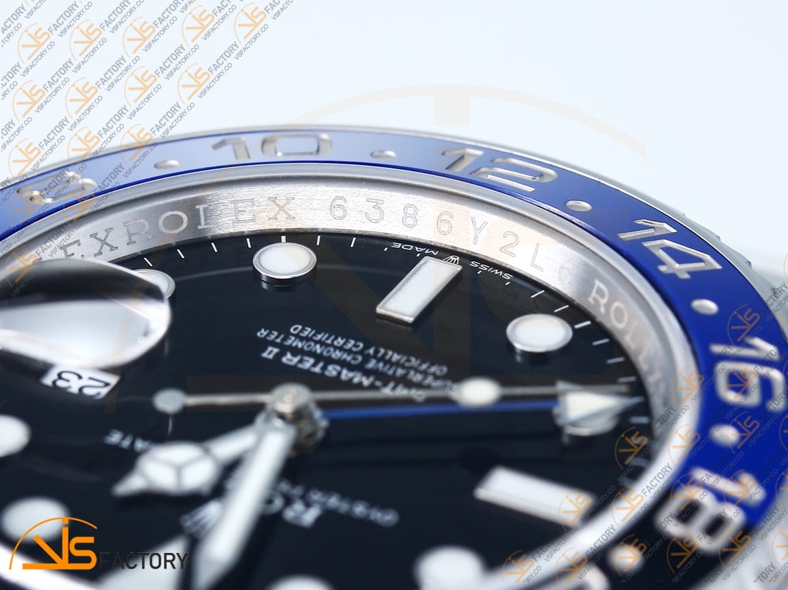 VS Factory (VSF) Rolex GMT-Master II 126710BLNR Black Blue Bezel 904L Steel DD3285 Movement - 图片 10