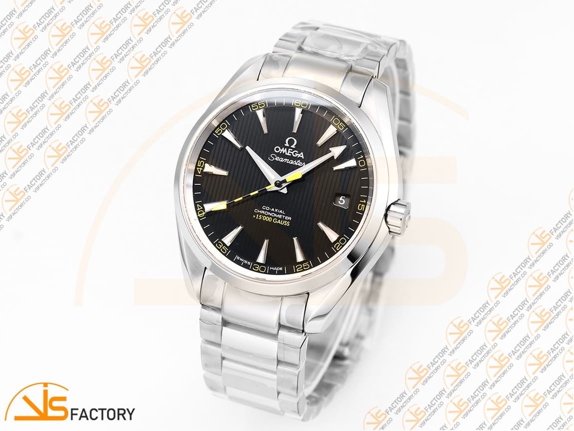VSFactory (VSF) Omega Aqua Terra 150M 15000 Gauss Black Textured Dial Steel A8508 Movement - 图片 4