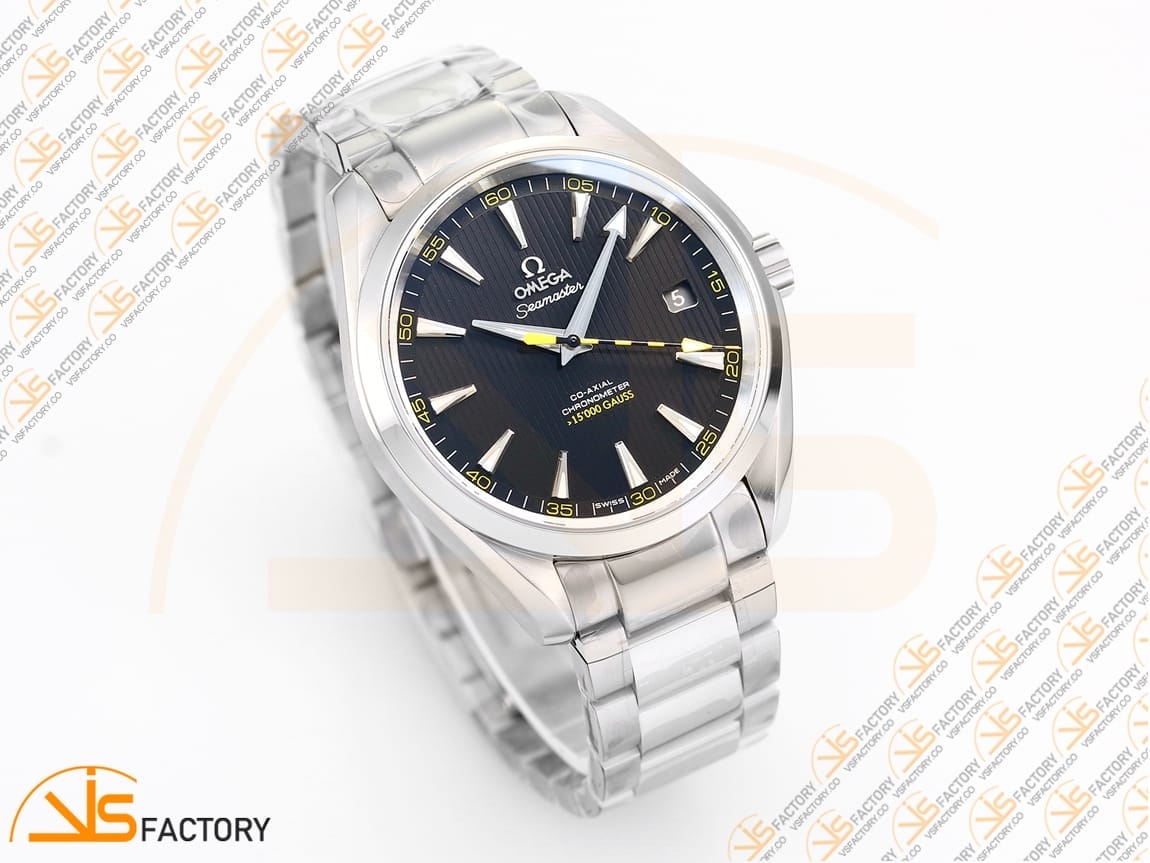 VSFactory (VSF) Omega Aqua Terra 150M 15000 Gauss Black Textured Dial Steel A8508 Movement - 图片 5