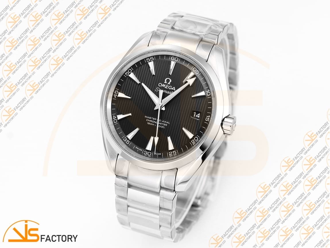VSFactory (VSF) Omega Aqua Terra 150M Black Textured Dial Steel A8500 Movement - 图片 5