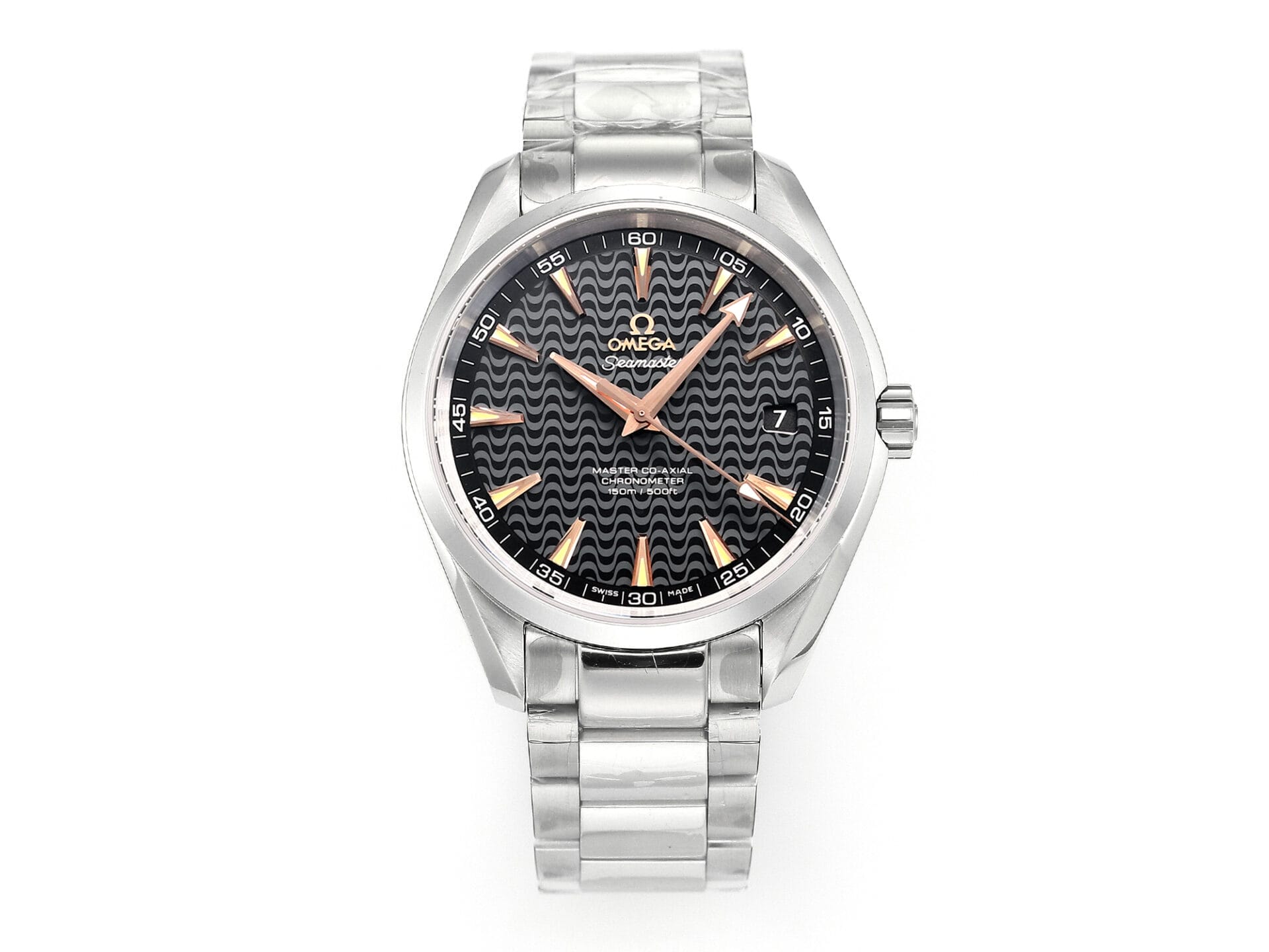 VSFactory (VSF) Omega Aqua Terra 150M Black Wave Textured Dial YG Hand Steel A8500 Movement