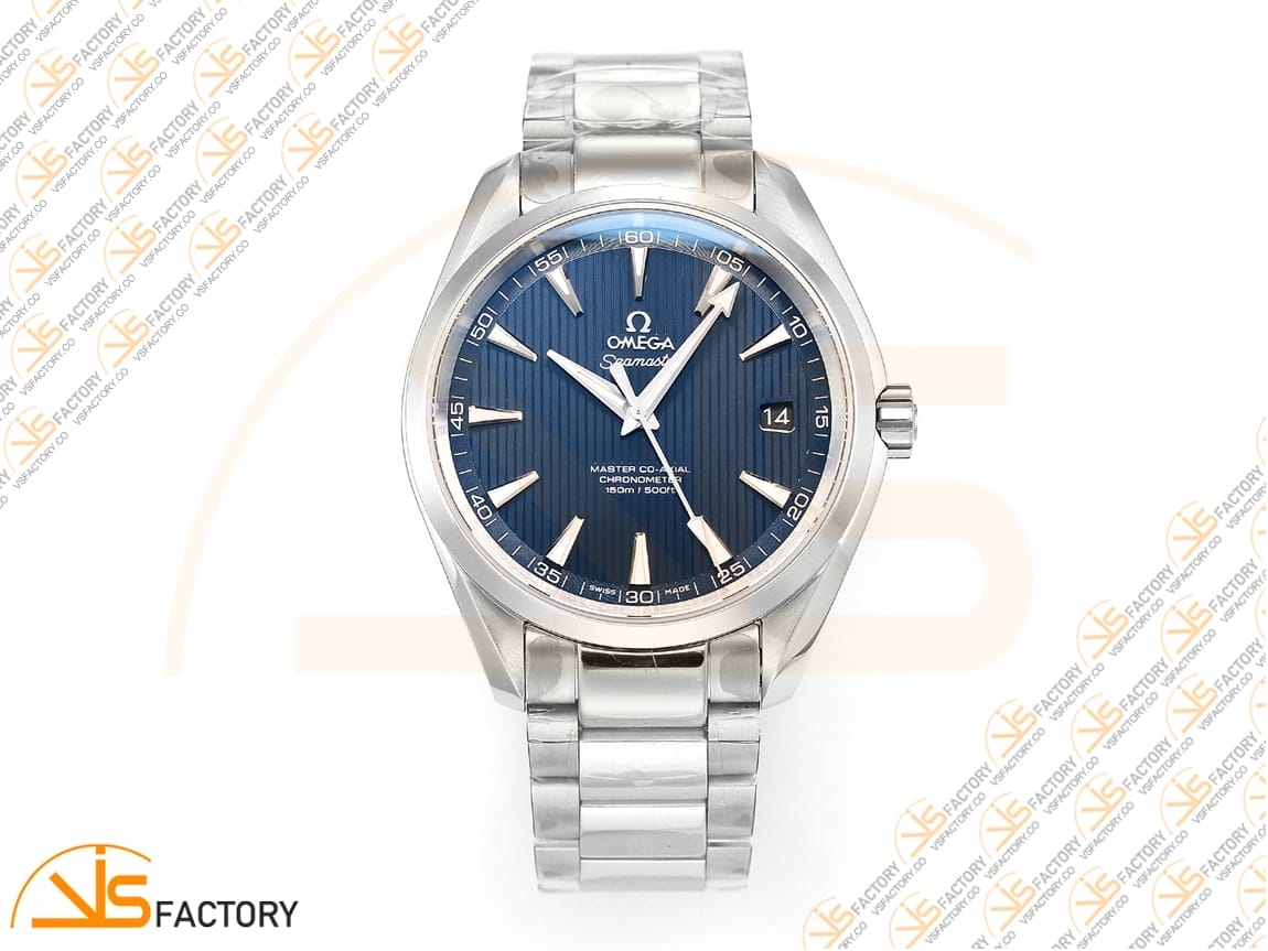 VSFactory (VSF) Omega Aqua Terra 150M Blue Textured Dial Steel A8500 Movement - 图片 3