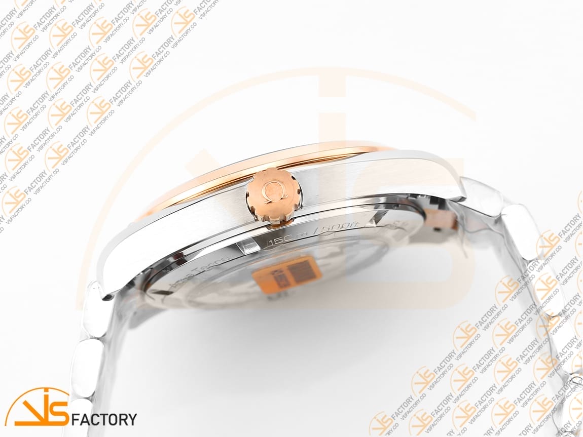 VSFactory (VSF) Omega Aqua Terra 150M GMT Brown Dial SS/RG A8605 Movement - 图片 9