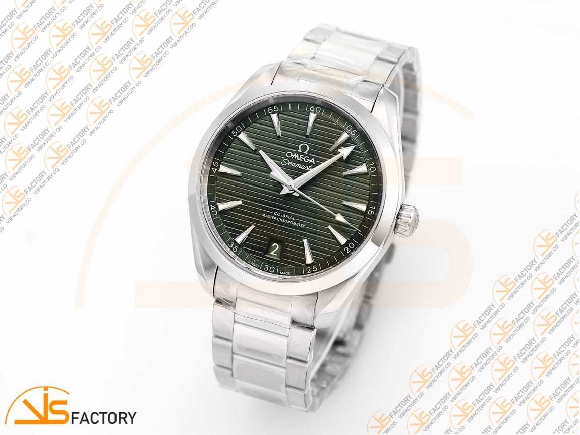 VSFactory (VSF) Omega Aqua Terra 150M Green Dial Steel A8900 Movement - 图片 4