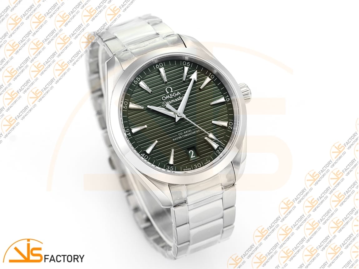VSFactory (VSF) Omega Aqua Terra 150M Green Dial Steel A8900 Movement - 图片 5