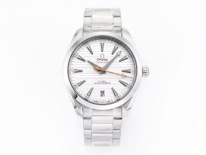 VSFactory (VSF) Omega Aqua Terra 150M White Dial Orange Hand Steel A8900 Movement