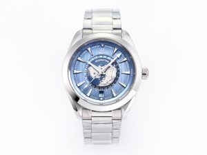 VSFactory (VSF) Omega Aqua Terra Worldtimer 43mm Summer Blue Dial Steel A8938 Movement