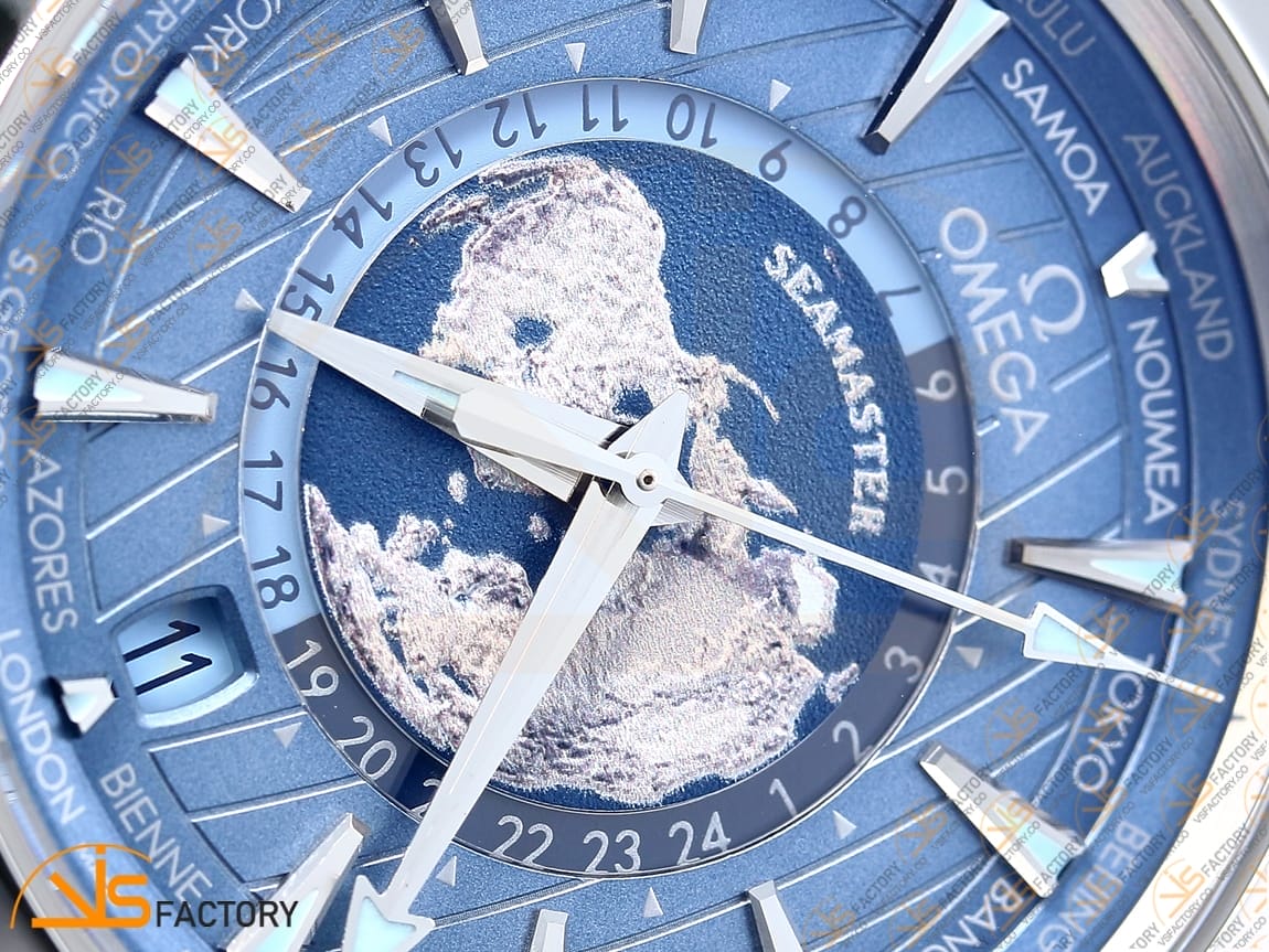 VSFactory (VSF) Omega Aqua Terra Worldtimer 43mm Summer Blue Dial Steel A8938 Movement - 图片 8