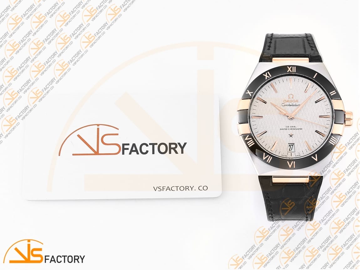 VSFactory (VSF) Omega Constellation Black Ceramic White Dial SSRG Black Rubber A8900 Movement - 图片 2