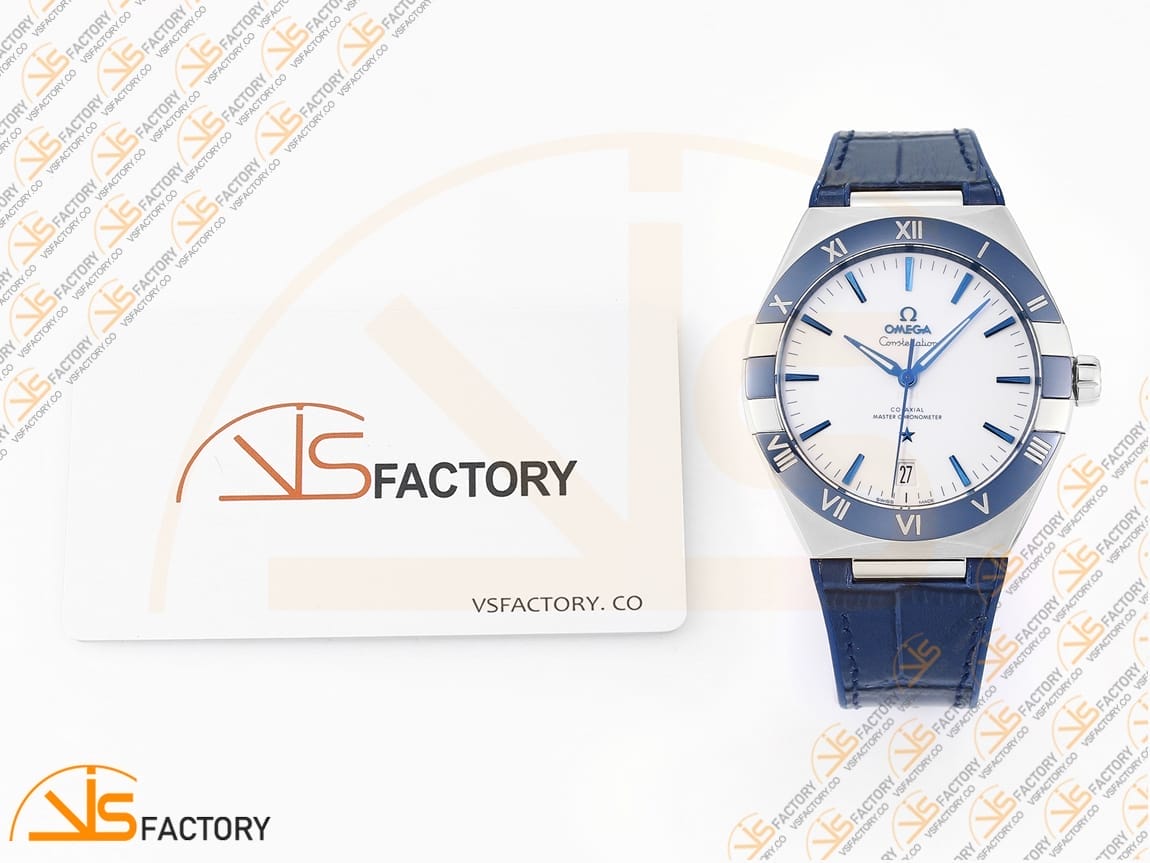 VSFactory (VSF) Omega Constellation Blue Ceramic White Dial SS Blue Rubber A8900 Movement - 图片 2