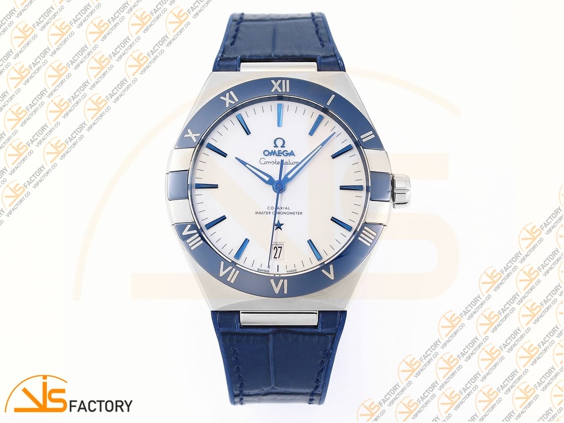 VSFactory (VSF) Omega Constellation Blue Ceramic White Dial SS Blue Rubber A8900 Movement - 图片 3