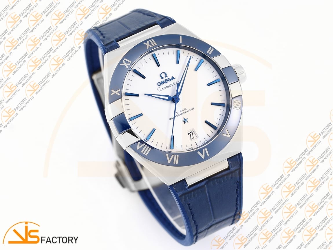 VSFactory (VSF) Omega Constellation Blue Ceramic White Dial SS Blue Rubber A8900 Movement - 图片 5