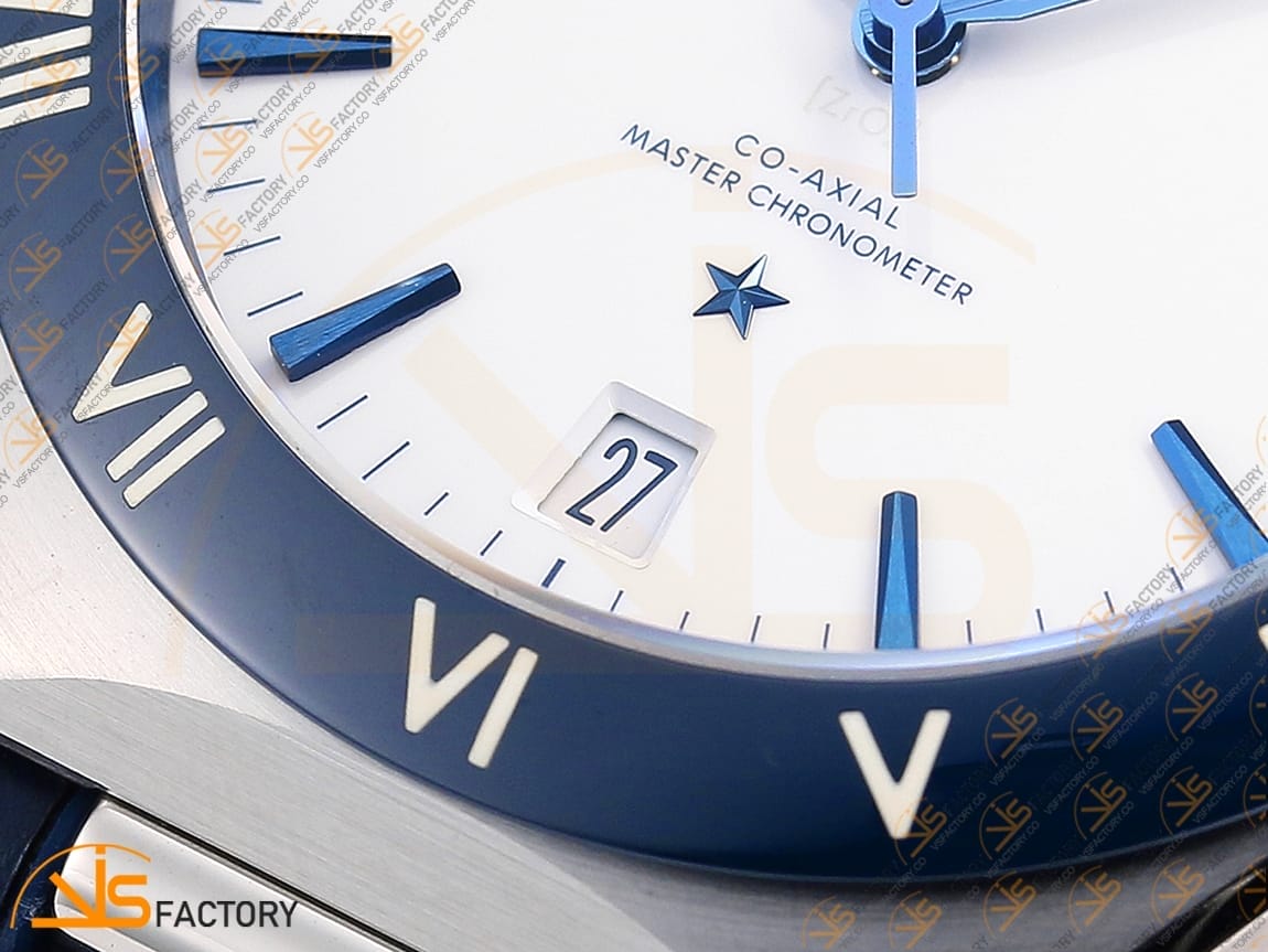 VSFactory (VSF) Omega Constellation Blue Ceramic White Dial SS Blue Rubber A8900 Movement - 图片 6