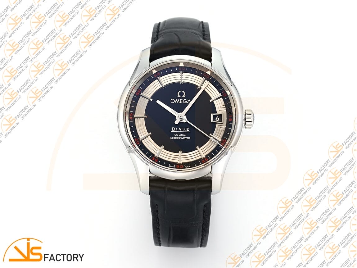 VSFactory (VSF) Omega De Ville Hour Vision 41mm Black Silver Dial Steel A8500 Movement - 图片 5