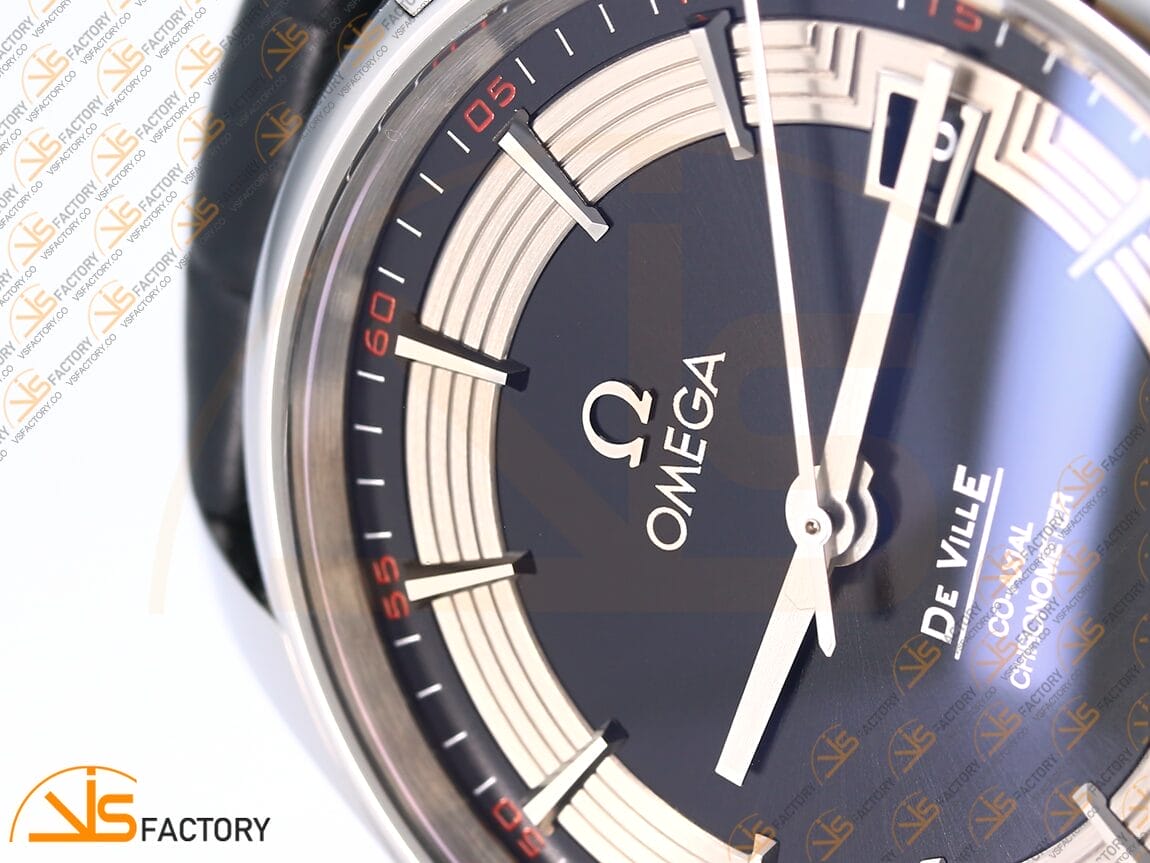 VSFactory (VSF) Omega De Ville Hour Vision 41mm Black Silver Dial Steel A8500 Movement - 图片 8