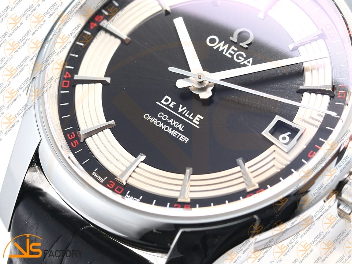 VSFactory (VSF) Omega De Ville Hour Vision 41mm Black Silver Dial Steel A8500 Movement - 图片 9