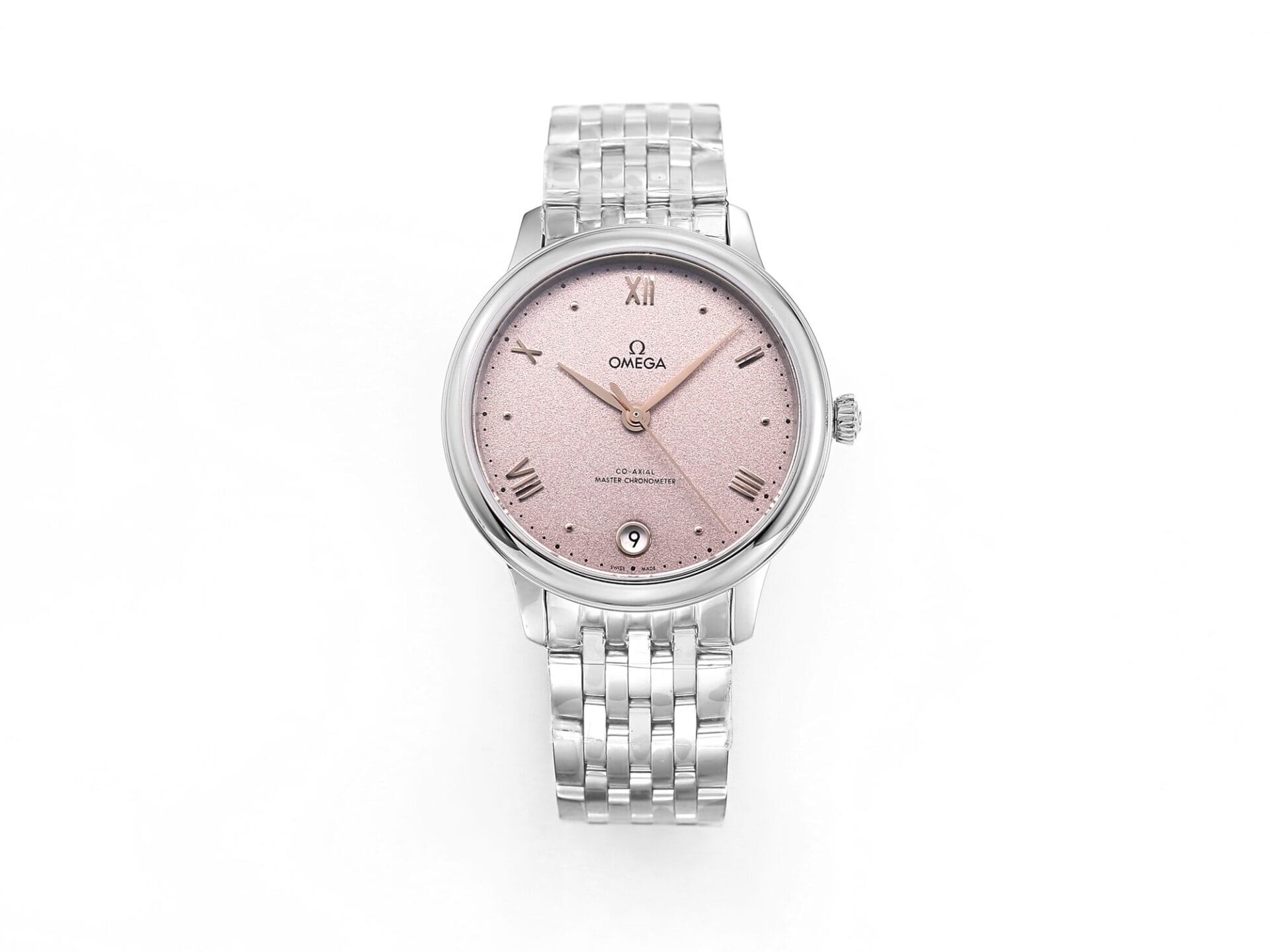 VSFactory (VSF) Omega De Ville Prestige 34mm Rose Grey Sandy Dial Steel A8800 Movement