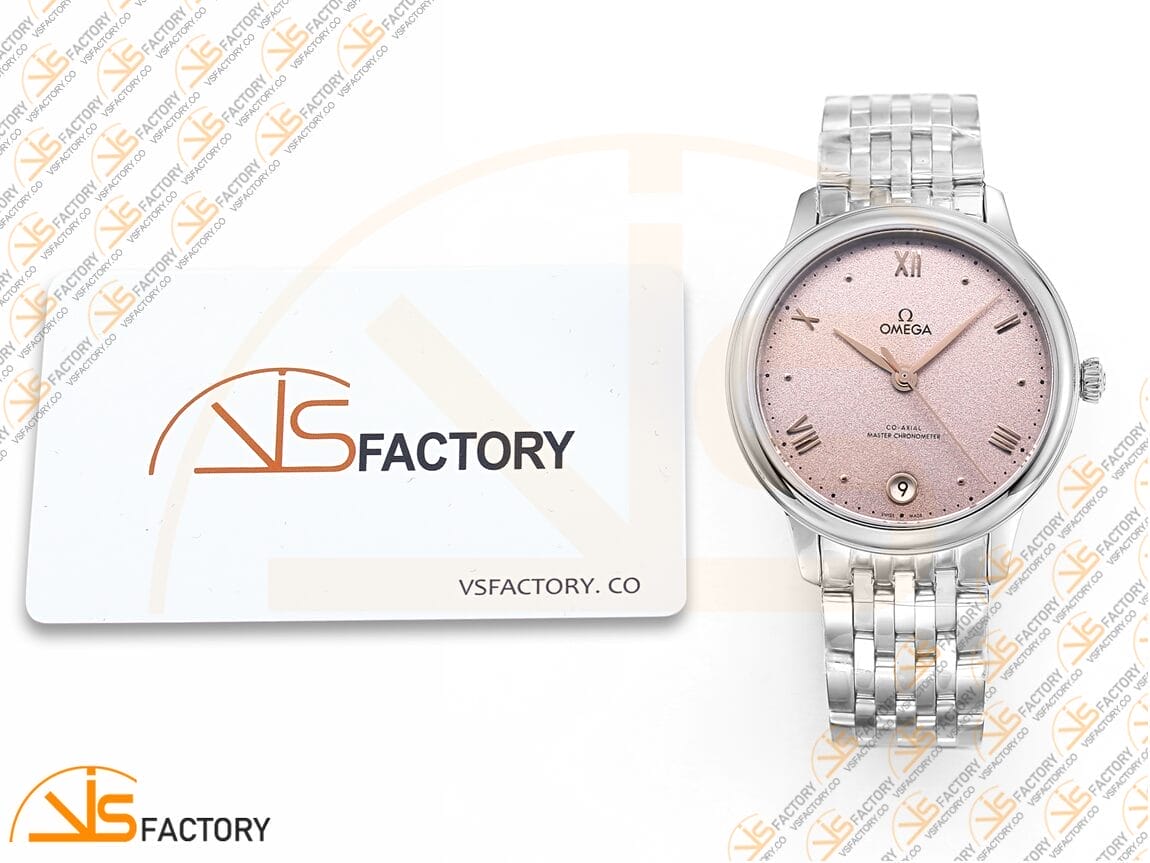 VSFactory (VSF) Omega De Ville Prestige 34mm Rose Grey Sandy Dial Steel A8800 Movement - 图片 2