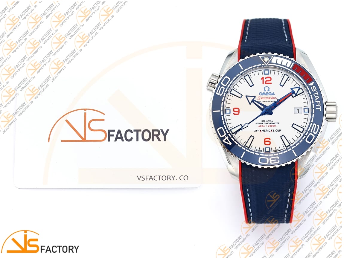 VSFactory (VSF) Omega Planet Ocean 43.5mm America’s Cup White Dial SS Case Rubber Strap A8900 Movement - 图片 2