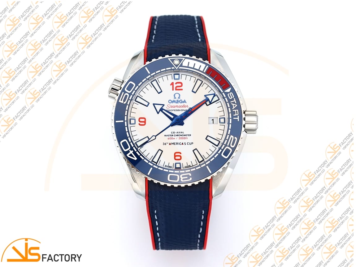 VSFactory (VSF) Omega Planet Ocean 43.5mm America’s Cup White Dial SS Case Rubber Strap A8900 Movement - 图片 3