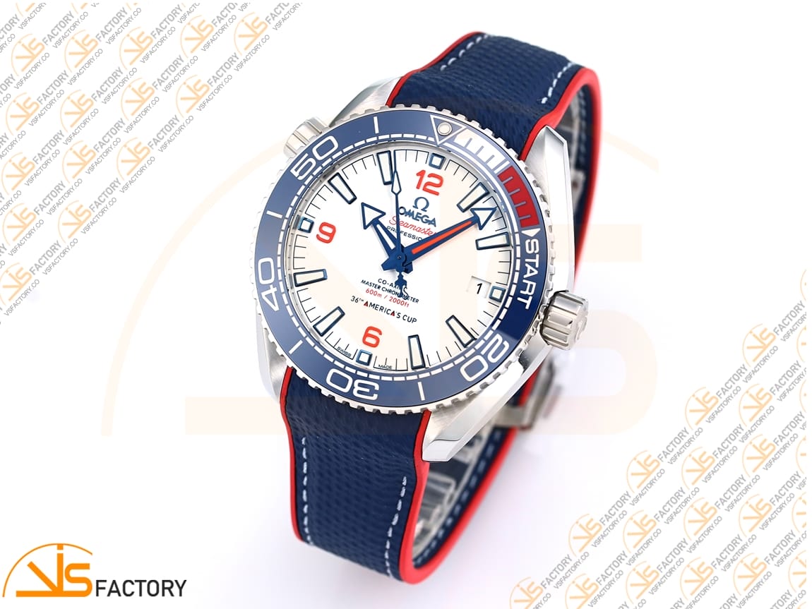 VSFactory (VSF) Omega Planet Ocean 43.5mm America’s Cup White Dial SS Case Rubber Strap A8900 Movement - 图片 4