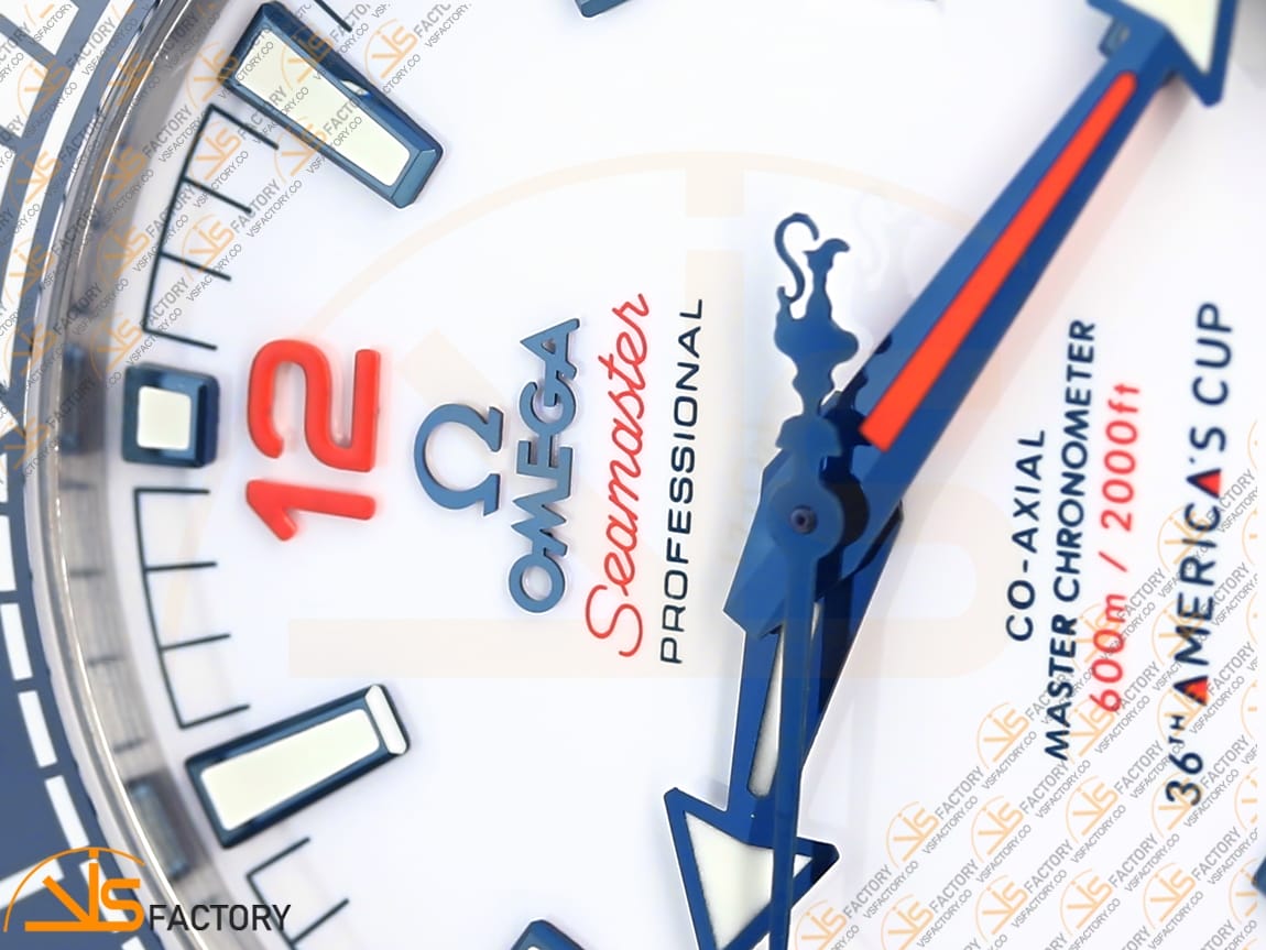 VSFactory (VSF) Omega Planet Ocean 43.5mm America’s Cup White Dial SS Case Rubber Strap A8900 Movement - 图片 7