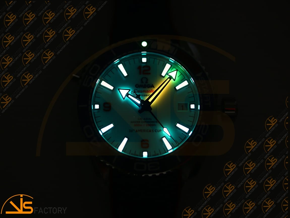 VSFactory (VSF) Omega Planet Ocean 43.5mm America’s Cup White Dial SS Case Rubber Strap A8900 Movement - 图片 24
