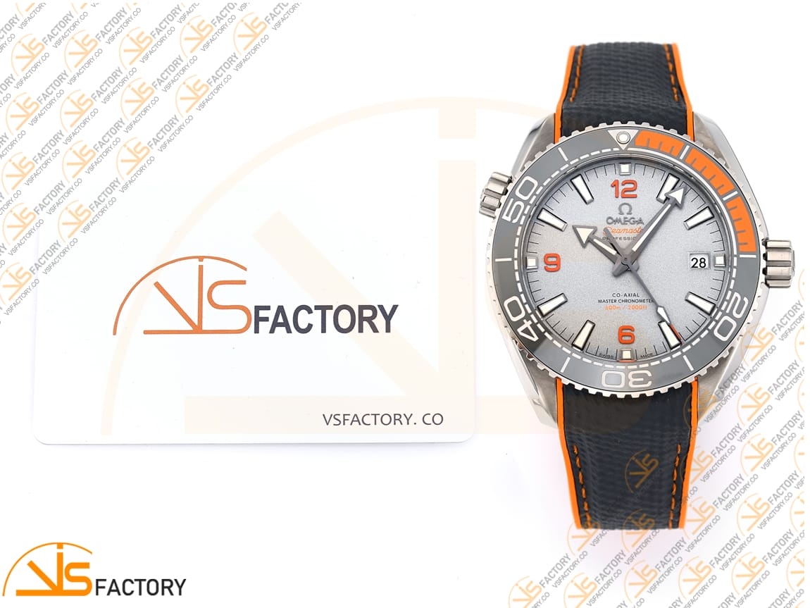 VSFactory (VSF) Omega Planet Ocean 43.5mm Gray Dial SS Case Black Orange Bezel Nylon Strap A8900 Movement - 图片 2