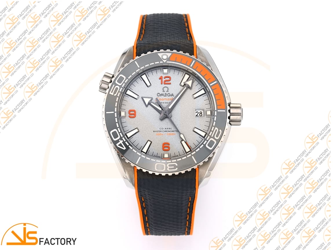 VSFactory (VSF) Omega Planet Ocean 43.5mm Gray Dial SS Case Black Orange Bezel Nylon Strap A8900 Movement - 图片 3