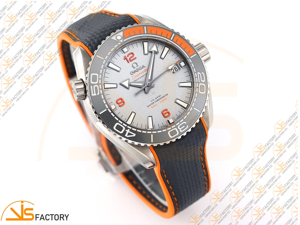 VSFactory (VSF) Omega Planet Ocean 43.5mm Gray Dial SS Case Black Orange Bezel Nylon Strap A8900 Movement - 图片 4