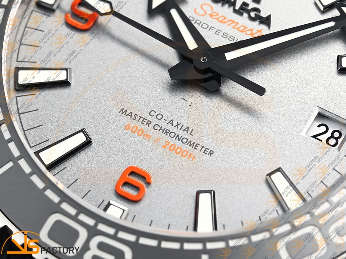 VSFactory (VSF) Omega Planet Ocean 43.5mm Gray Dial SS Case Black Orange Bezel Nylon Strap A8900 Movement - 图片 6